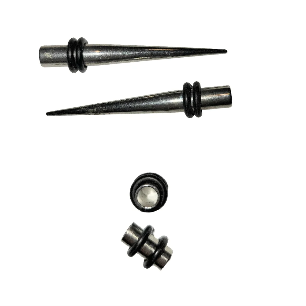 2G (6mm) Surgical Steel Ear Stretching Kit Tapers Plugs Gauges